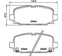 HELLA 8DB 355 039-411 Kit pastiglie freni