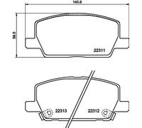 Pastiglie freno 8DB 355 040-001 HELLA per OPEL MOKKA / MOKKA X