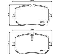 Pastiglie freno 8DB 355 040-161 HELLA per MERCEDES-BENZ CLASSE A GLA GLB CLA