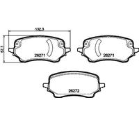 HELLA 8DB 355 040-991 Kit pastiglie freni