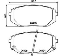 HELLA 8DB 355 043-641 Kit pastiglie freni