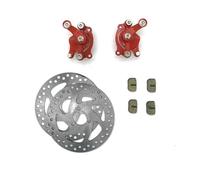 Pastiglie freno a disco anteriori e posteriori, disco freno da 140 mm for mini moto cinesi da 47 cc e 49 cc, for bambini, ATV, quad, dirt bike, scooter(1SET-RED)