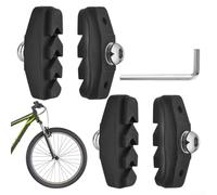 Pastiglie freno a V per biciclette per condizioni di bagnato e asciutto, composto di gomma riduce il rumore e fornisce una forte frenata, viene fornito con quattro pastiglie contrassegnate sinistra e
