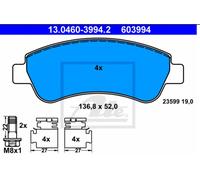 Set di pastiglie freno ATE 13.0460-3994.2, anteriore
