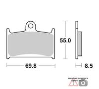 PASTIGLIE FRENO ANTERIORE DX-SX TRIUMPH Sprint ST 1050 05/10 SBS 624HF