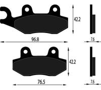 Pastiglie Freno Anteriore Per Hyosung Left Ms3 125 250 2006 2007 2008