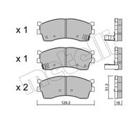 Pastiglie Freno Anteriore per Kia Rio Familiare Dc 1.5 16V 1.3 Shuma II Fb
