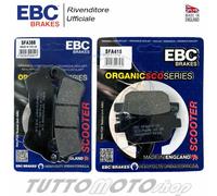 PASTIGLIE FRENO ANTERIORE POSTERIORE EBC ORGANICHE HONDA SH 300 i 2012 2013 2014