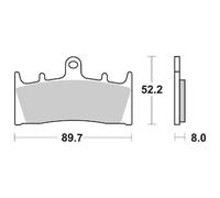 PASTIGLIE FRENO ANTERIORE RACING SBS 686 DC DUAL CARBON SUZUKI GSX R SP (R) 750