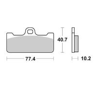 PASTIGLIE FRENO ANTERIORE RACING SBS 711 DC DUAL CARBON NISSIN 4 PISTONI RACING