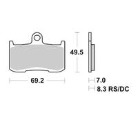 PASTIGLIE FRENO ANTERIORE RACING SBS 782 DC DUAL CARBON KAWASAKI Z ADS 800 2013
