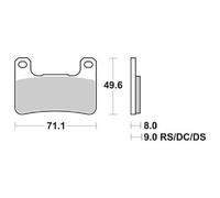 PASTIGLIE FRENO ANTERIORE RACING SBS 806 DS DUAL SINTER KAWASAKI Z RS (CJF) 900