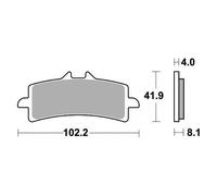 Kawasaki ZZR1400 2016 2017 SBS Gara Sinterizzato Pastiglie Freni Ant 901RST