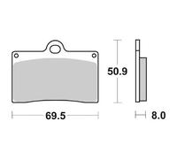 SBS Mobile Pastiglie freno 566HS sinterizzate Hi-Tech anteriore per MZ Skorpion 660 Sport 1997
