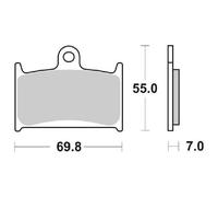 Sbs P714-hs Sintered Brake Pads Oro