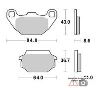 PASTIGLIE FRENO ANTERIORE SYM HD EVO E3 TAMBURO (LH12WA-6) 125 08/09 SBS 154HF