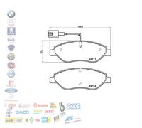 KIT PASTIGLIE FRENO ANTERIORI ABS 37281 LANCIA DELTA III 844 1.4 150CV