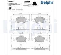 Pastiglie freno anteriori Delphi per Audi Tt
