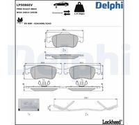 Pastiglie freno anteriori Delphi per Dacia Nissan Renault