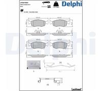 Pastiglie freno anteriori Delphi per Fiat 500e