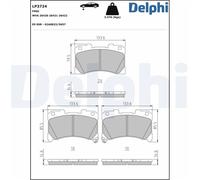 Pastiglie freno anteriori Delphi per Toyota Yaris
