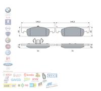 PASTIGLIE FRENO ANTERIORI RENAULT CLIO IV DACIA LOGAN 1.2 1.5 PF1031