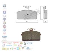 PASTIGLIE FRENO ANTERIORI SUZUKI SAMURAI 1.3 1.9 SANTANA VITARA WVA20708