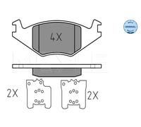 MEYLE Kit pastiglie freni 025 208 8917 anteriore per VW Seat (Golf, Ibiza, Jetta, Polo, Cordoba)