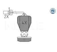 MEYLE Pastiglie freno anteriore 025 214 5418/PD per Audi A4 B5 e A6 C5 – Freno a disco