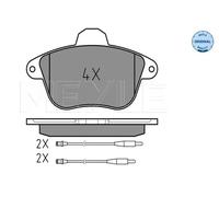 Pastiglie freno Assale anteriore 025 215 0717/W MEYLE per PEUGEOT 605