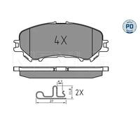 MEYLE 025 220 6518/PD Kit pastiglie freni