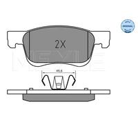 MEYLE 025 221 2318 Kit pastiglie freni
