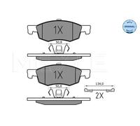 MEYLE Kit pastiglie freni 025 221 4317 anteriore per OPEL Corsa E Hatchback (X15)