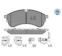 Pastiglie freno Assale anteriore 025 221 7821/PD MEYLE per VW MAN