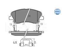 Pastiglie freno Assale anteriore 025 222 2818 MEYLE per KIA HYUNDAI