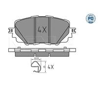 Pastiglie freno Assale anteriore 025 222 7115/PD MEYLE per MAZDA FIAT ABARTH