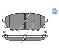 Pastiglie freno Assale anteriore 025 223 8017 MEYLE per HYUNDAI KIA