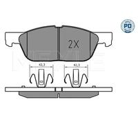 MEYLE Kit pastiglie freno, Freno a disco per FORD FORD USA 025 224 1219