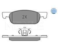 Pastiglie freno Assale anteriore 025 225 2517 MEYLE per DACIA RENAULT