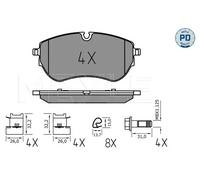 Pastiglie freno Assale anteriore 025 226 4420/PD MEYLE per VW AMAROK MULTIVAN T7