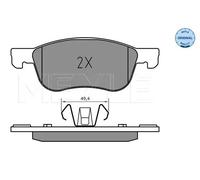 Pastiglie freno Assale anteriore 025 227 4816 MEYLE per FORD FIESTA VII