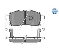MEYLE Kit pastiglie freno, Freno a disco per SUZUKI 025 25015