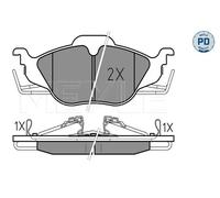 MEYLE 025 230 6317/PD Pastiglie freno Anteriore per