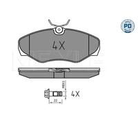 Pastiglie freno Assale anteriore 025 230 9918/PD MEYLE per RENAULT NISSAN OPEL
