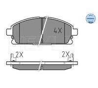 MEYLE 025 234 2016/W Pastiglie freno Anteriore per