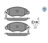MEYLE 025 234 3418/PD Pastiglie freno Anteriore per