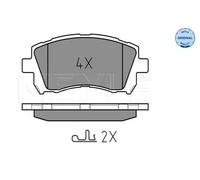 Meyle Pastiglie freno anteriori 025 235 5817/W Kit per Subaru Legacy III