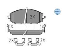 MEYLE Kit pastiglie freni 025 236 1118/W anteriore freno a disco per Nissan Patrol