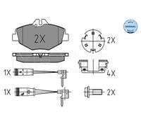 MEYLE 025 237 4320/W Pastiglie freno Anteriore per
