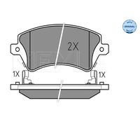 MEYLE Pastiglie freno Anteriore 025 237 6617/W per TOYOTA COROLLA (ZZE12, NDE12, ZDE12)